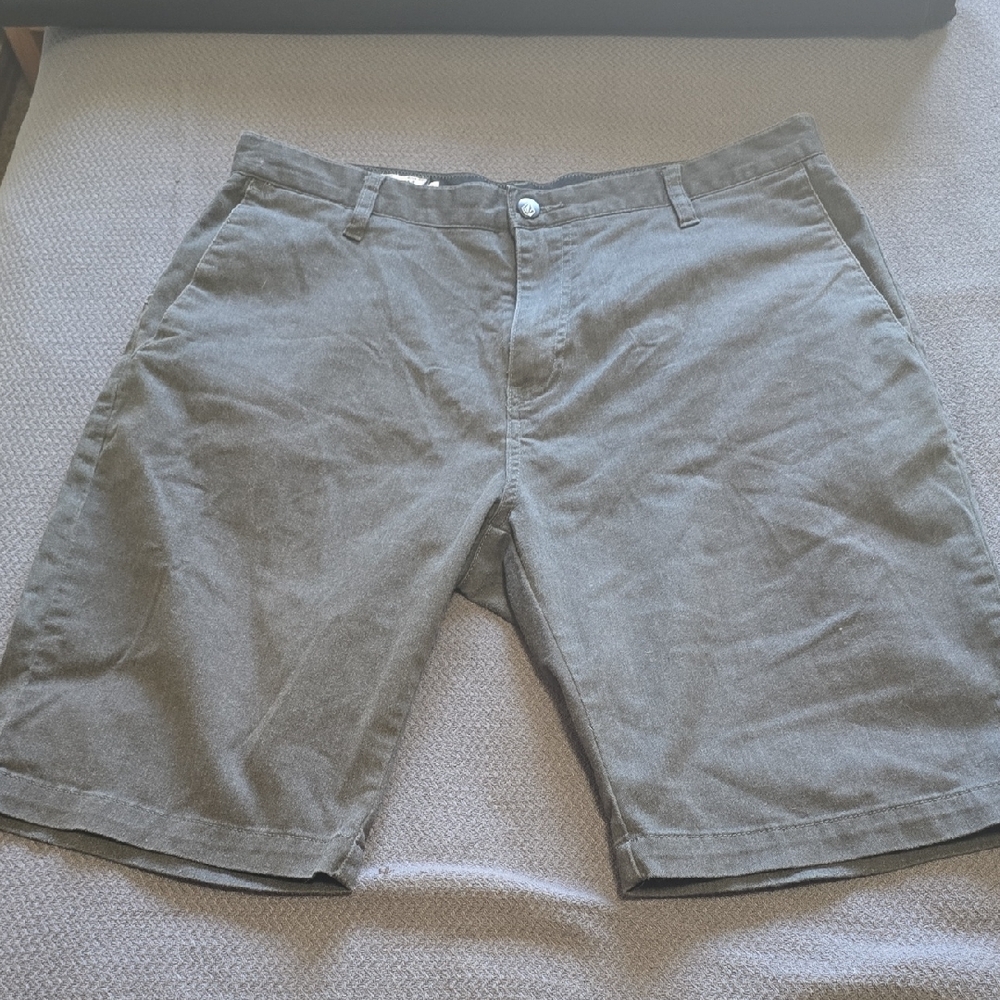 Volcom Men's Charcoal Flat Front Shorts